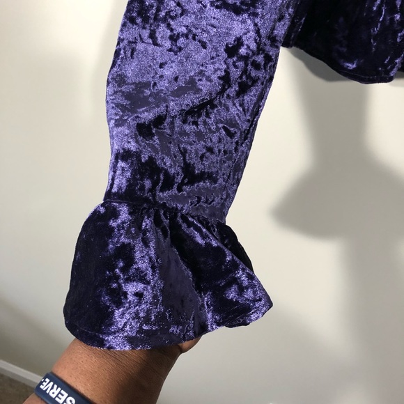 Forever 21+ Velvet Long Sleeve Blouse SZ 3X - Picture 2 of 8